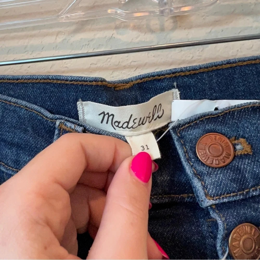 Madewell front button denim skirt - Picture 3 of 6